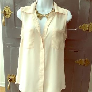 Calvin Klein blush sleeveless blouse size medium